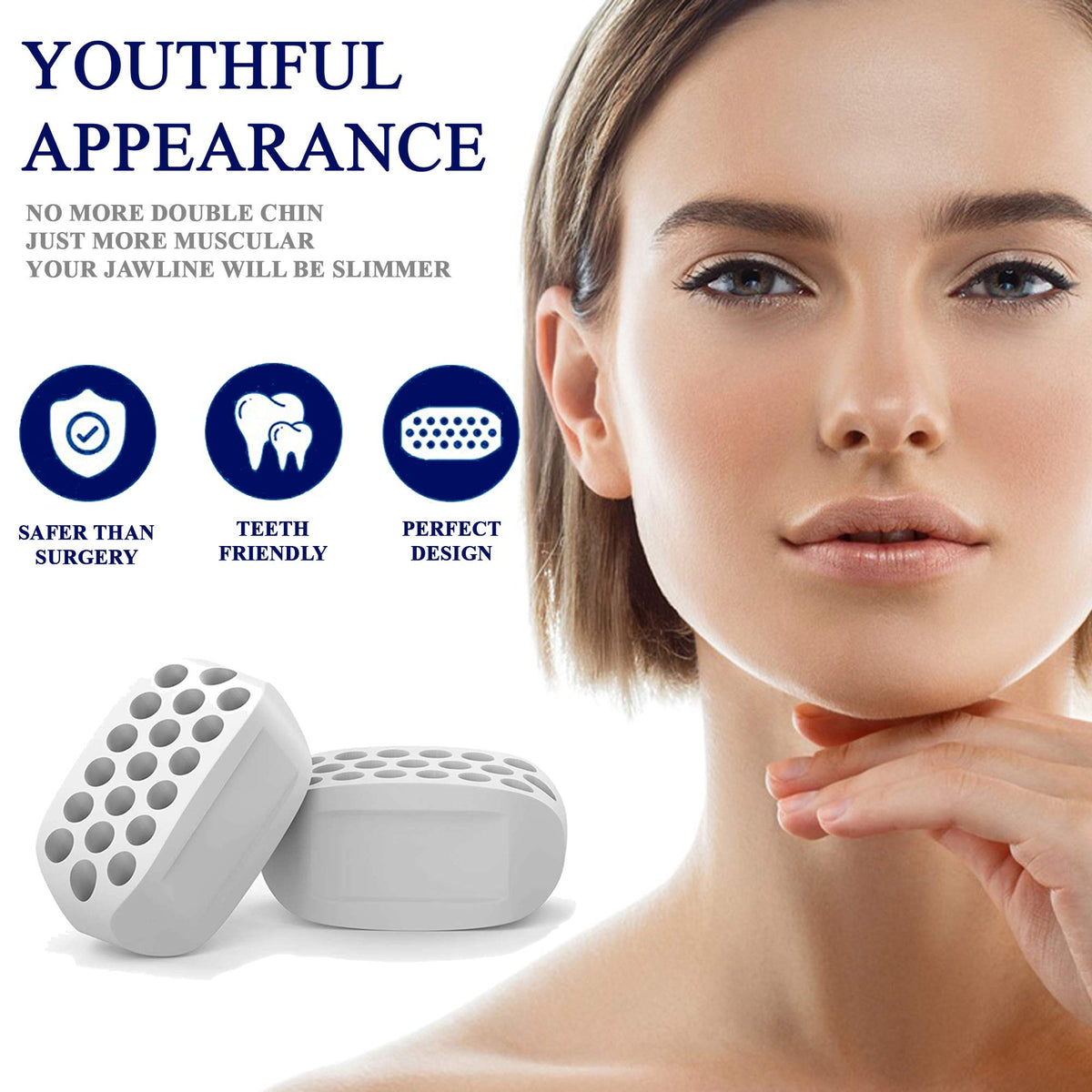 Jaw line shaper for Face Beauty - Reduce Double Chin with jaw line rubber - Jawline chew For Men and Women