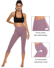 Women's Capri Yoga Pants High Waist with Pockets for Workout