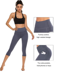 Women's Capri Yoga Pants High Waist with Pockets for Workout