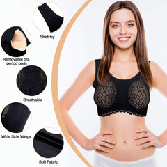 Wireless Seamless Night Bra with Removable Pads